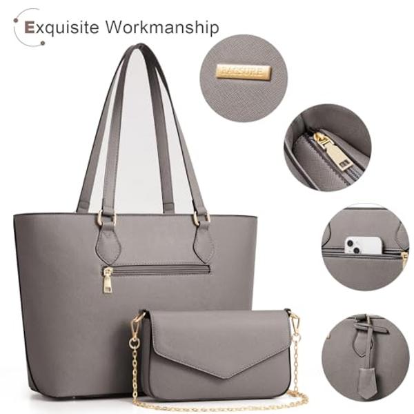 4PCS Women Fashion Handbags Purses Wallet Shoulder Bags Casual Tote Bag Crossbody Bags, Handbag Set Gift for Ladies Girls, Satchel Purse Set for Women