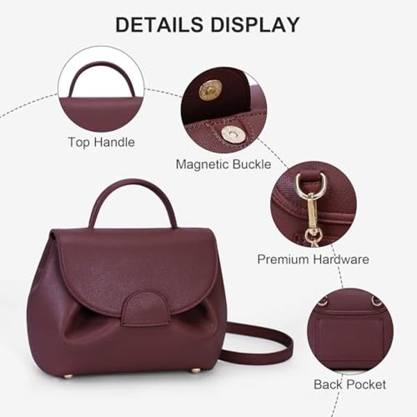 Small Top Handle Bag Crossbody Bags Purses for Women Designer Luxury Mini Faux Leather Shoulder Bag Handbag Satchels