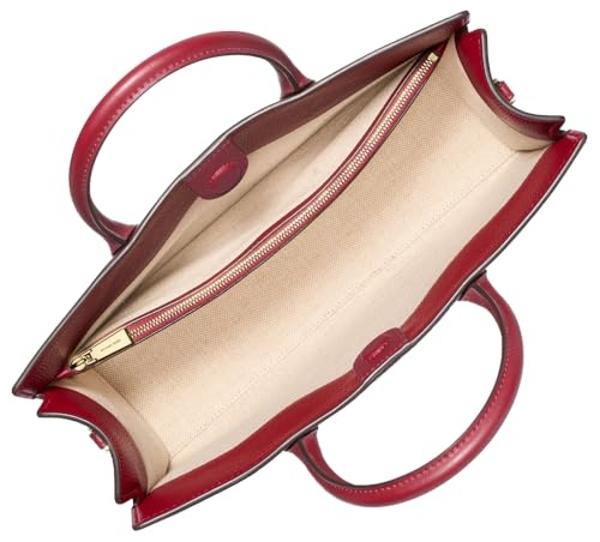 Michael Kors Scarlett Medium Satchel, Gold-Tone Hardware/Deep Red