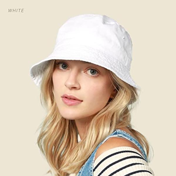Hot Summer Bucket Hat - Trendy Cotton Sun Hat for Beach, Golf, Fishing - Fun Outdoor Vacation Boonie for Men and Women (French Rose)