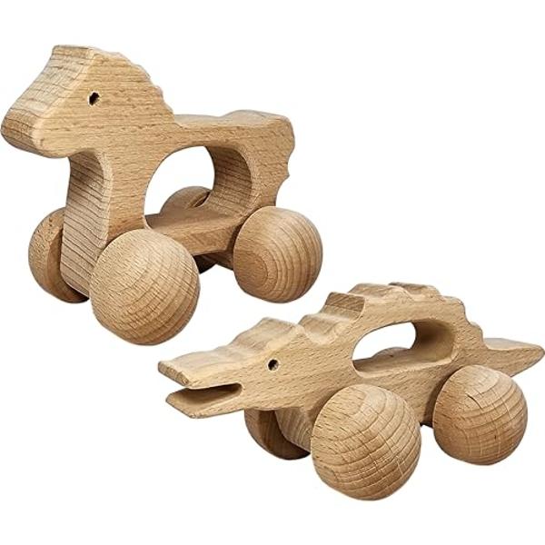 Adventure Awaits! Wooden Animal Rattle Toy Set for Toddlers ...