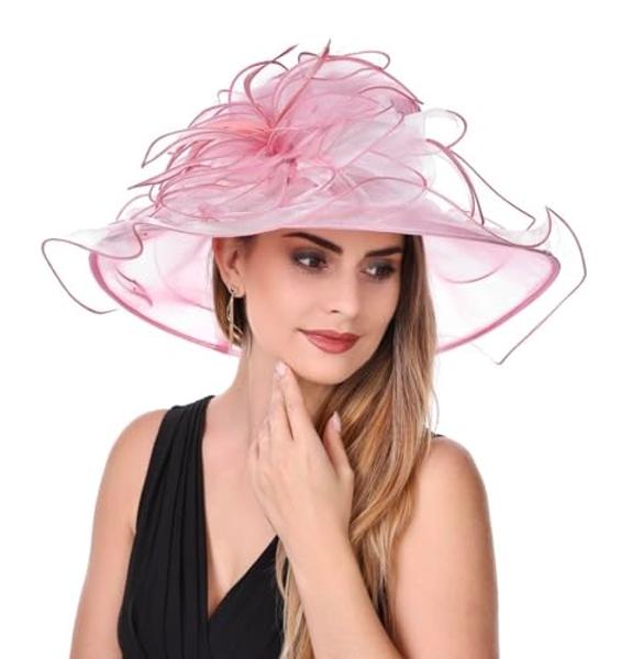 Womens Sun Hat DRESHOW Women's Foldable Straw Sun Hat - UPF 50+ Wide Brim Beach Hat Straw Hat