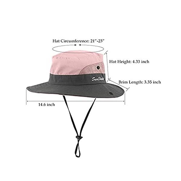 Brook + Bay Foldable Beach Hats for Women-Floppy Sun Hats, Roll up Straw Hats for Summer Vacation, Hello Sunshine -Yellow