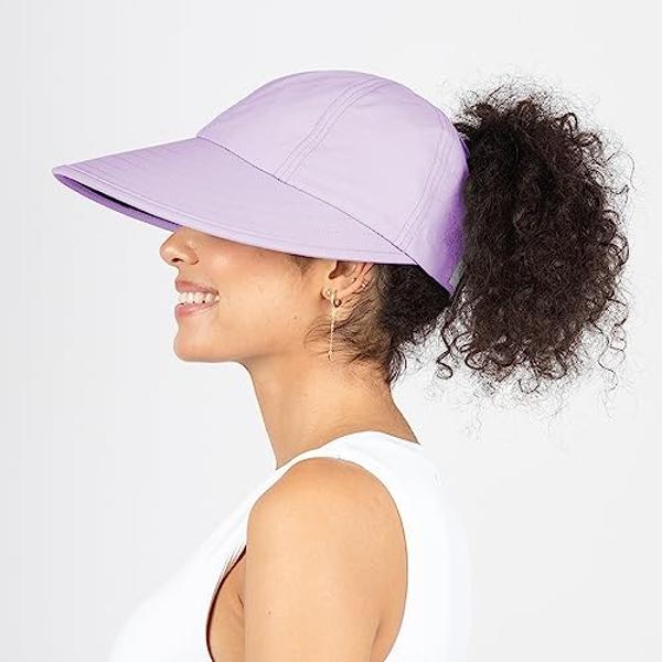 Ponyflo Sunblocker Wide Brim Hat-Lavender