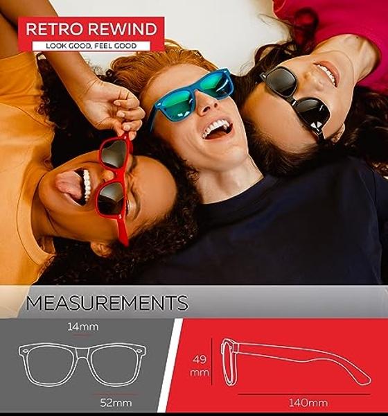 MEETSUN Polarized Sunglasses for Women Men Classic Retro Designer Style (Clear Frame/Purple Mirrored Lens, 54)