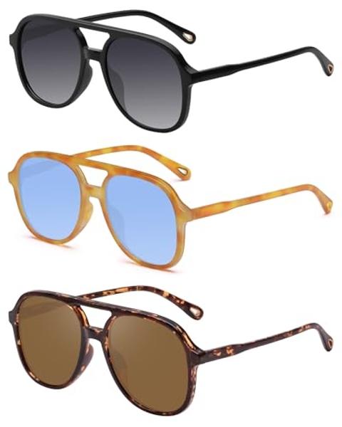 BUTABY Rectangle Sunglasses for Women Retro Driving Glasses 90’s Vintage Fashion Narrow Square Frame UV400 Protection Brown