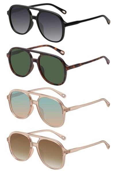 MEETSUN Polarized Sunglasses for Women Men Classic Retro Designer Style (Clear Frame/Purple Mirrored Lens, 54)