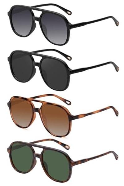Joopin Oversized Sunglasses Womens Trendy, Polarized Big Black Sun Glasses for Woman UV Protection, Retro Ladies Large Square Shades Sunnies