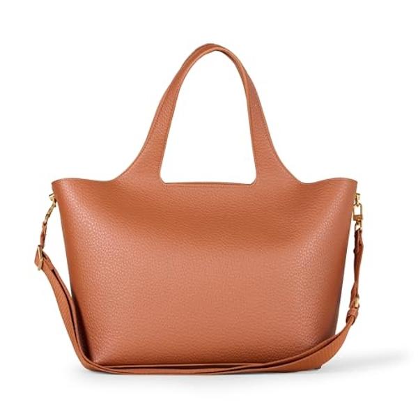 Amazon Essentials Women's Soft Tote Bag, Tan, One Size