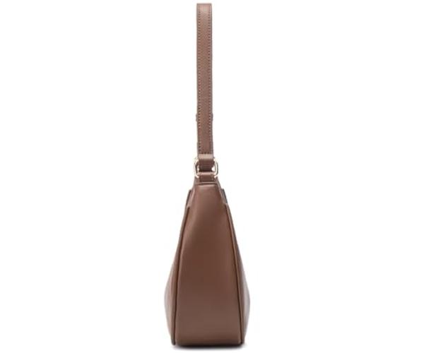 WSRYDJDL Crescent Shoulder Bags for Women Cute Hobo Tote Handbag Under the Arm Purses Mini Clutch Purse with Zipper Closure (Coffee)