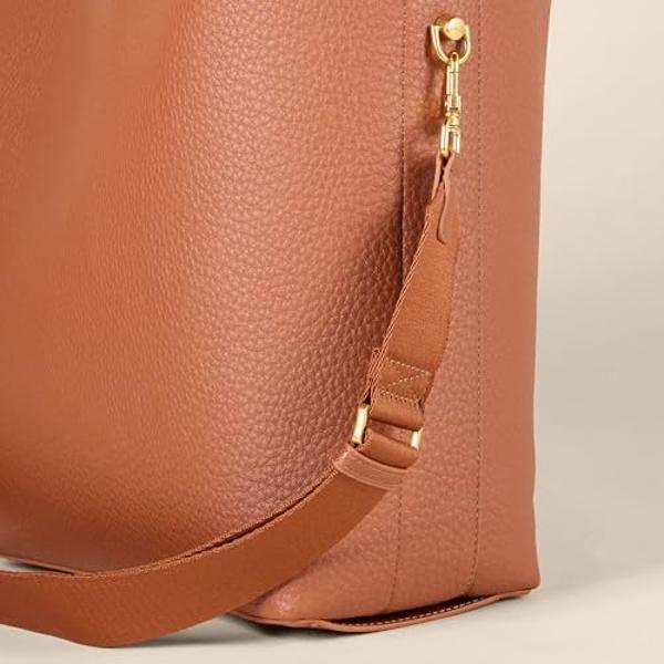 Amazon Essentials Women's Soft Tote Bag, Tan, One Size