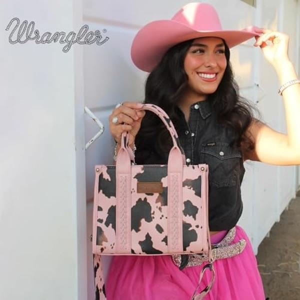 × Wrangler Tote Handbag for Women Top Handle with Detachable Crossbody Strap WG133-8120SPK