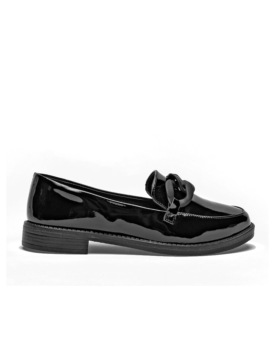 zapato mujer de charol color negro