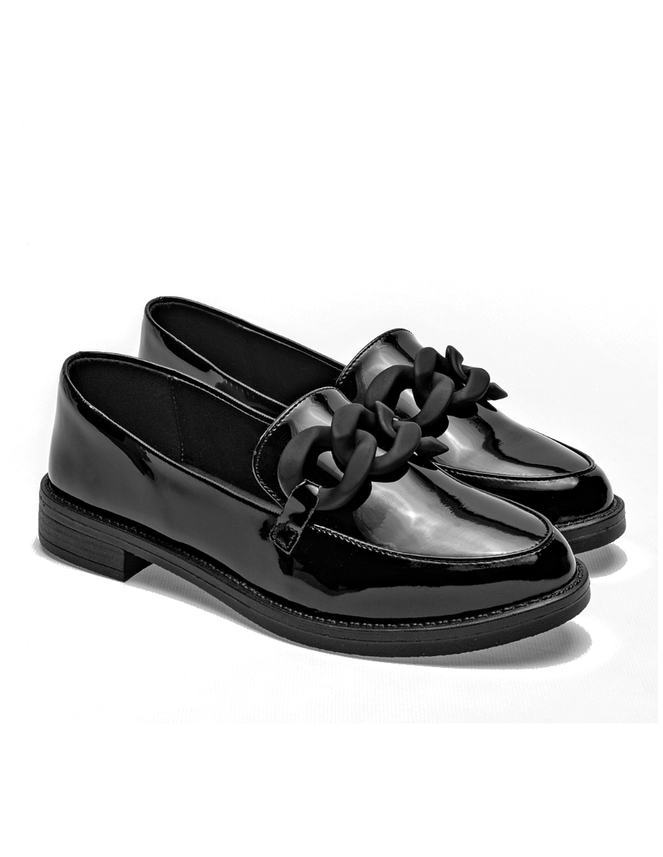 zapato mujer de charol color negro