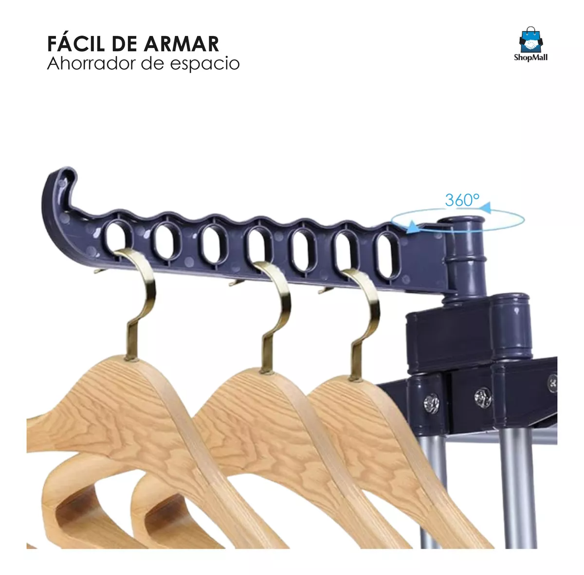 Tendedero Plegable De Ropa Portátil Retráctil Rack Perchero Color Blanco