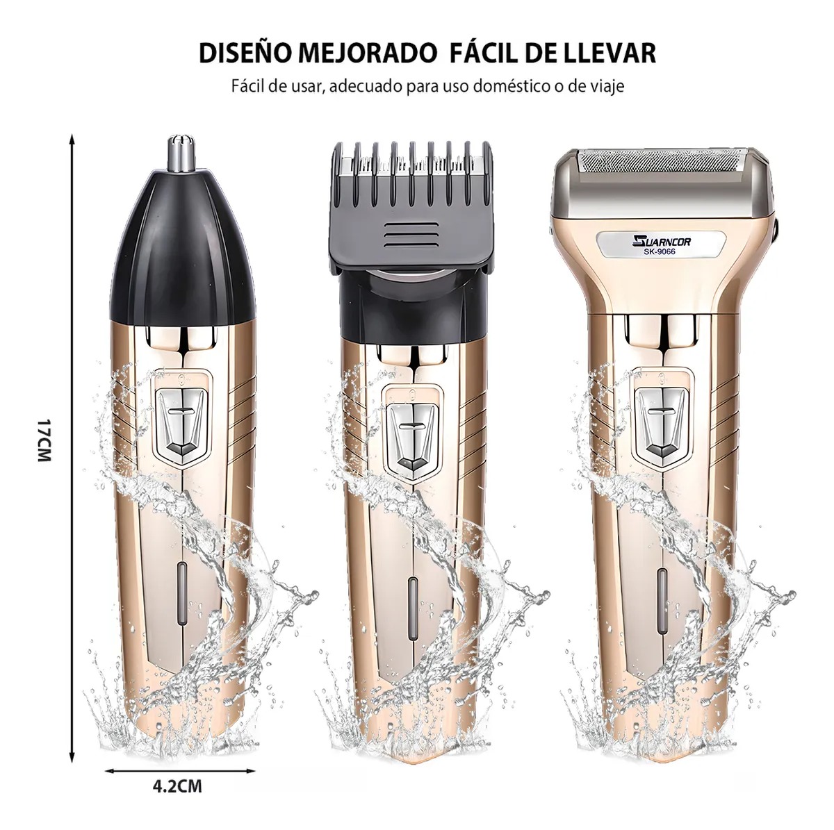 Electrica Rasuradora De Barba Nariz Cabello 3 En 1