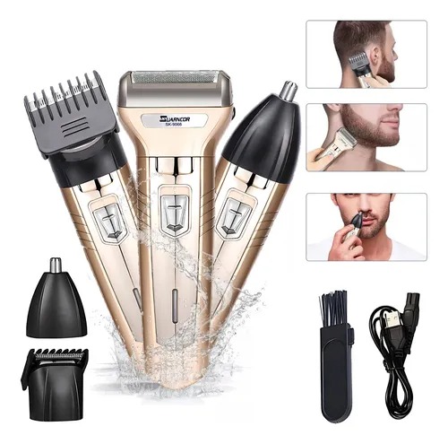 Electrica Rasuradora De Barba Nariz Cabello 3 En 1