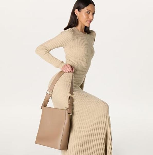 The Drop Women's Alex Bucket Tote, Light Beige, One Size