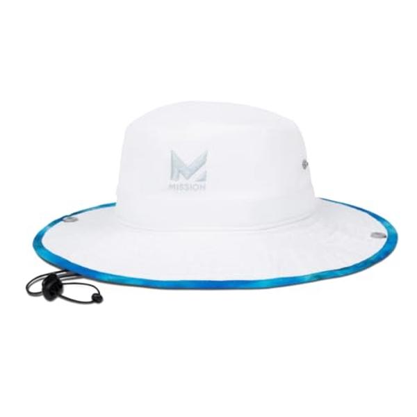 MISSION Cooling UPF Bucket Hat - Unisex Sun Hat for Hiking, Golfing & Fishing - Sweat & Water Activated Technology, Turn Light Gray