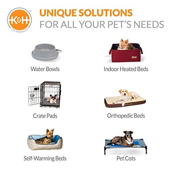 K&H Pet Products Elevated Cooling Outdoor Dog Bed Portable Raised Dog Cot Replacement Cover Only Gray/Black Mesh Large 42 X 30 Inches (Cot NOT Included)
