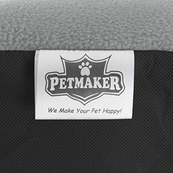 PETMAKER Self Warming Cat Mat - 36x24in Thermal Dog Crate Pad with Removable Washable Sherpa Cover and Reflective Insulation Layer for Self Heating - Pet Supplies for Medium Dogs a