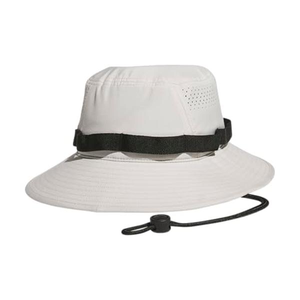 adidas Men's Victory Bucket Hat Outdoors and Sideline Wide Brim Style for Sun Protection, Wonder Alumina Grey/Black/5.0, Small-Medium