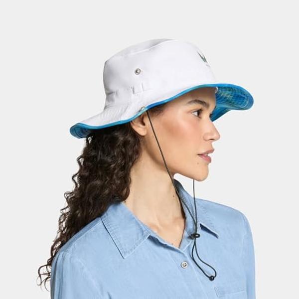 MISSION Cooling UPF Bucket Hat - Unisex Sun Hat for Hiking, Golfing & Fishing - Sweat & Water Activated Technology, Turn Light Gray