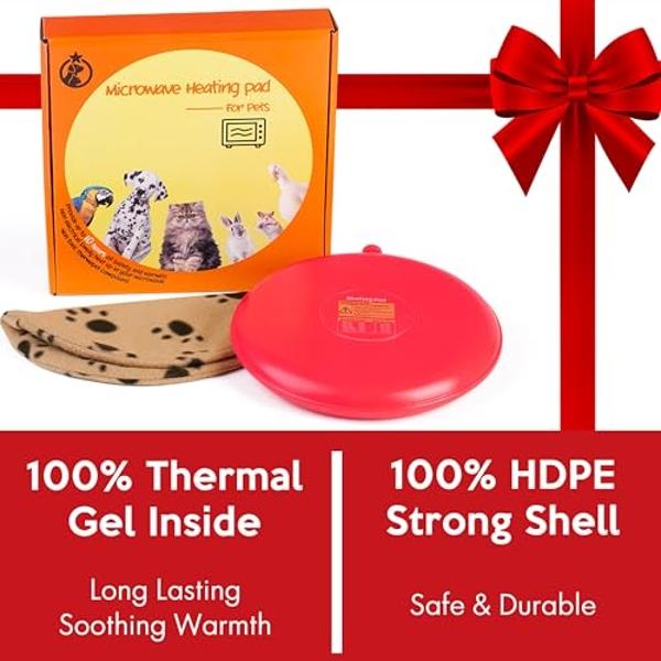 Original Pet Heating Pad Microwave, Snuggle Warming Safe Outdoor Newborn Kitten Puppy Pet Bed Warmer, Gel Reusable Heat Disc, Waterproof Heating Disk for Dog, Cat, Rabbit and Guine
