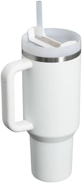 Stanley Quencher H2.0 Tumbler with Handle and Straw 40 oz | Flowstate 3-Position Lid | Cup Holder Compatible for Travel | Insulated Stainless Steel Cup | BPA-Free | Frost