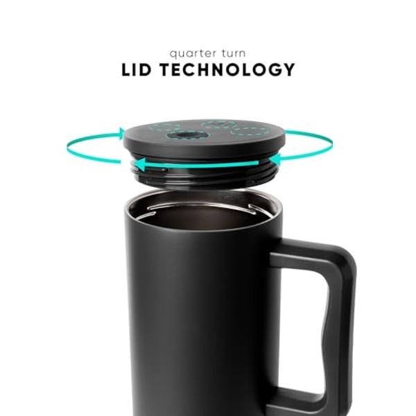 Simple Modern 40 oz Trek Tumbler with Handle and Straw Lid | Cup Holder Friendly Insulated Stainless Steel Travel Mug | Aqua Dots