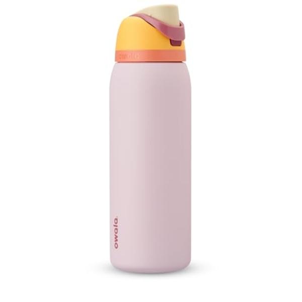 Owala FreeSip Insulated Stainless Steel Water Bottle with Straw for Sports and Travel, BPA-Free Sports Water Bottle, 40 oz, Candy Store