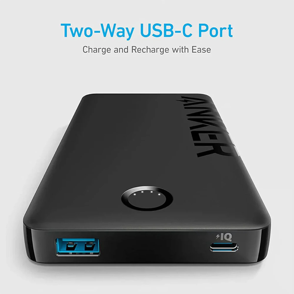 Power Bank Anker 10,000mAh Carga Rápida Bidireccional Negro