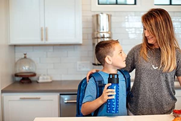 Simple Modern Kids Summit Water Bottle with Straw Lid | Star Wars Baby Yoda Grogu 18oz Stainless Steel Cup Insulated Tumbler for Boys, School | Grogu Force Strong