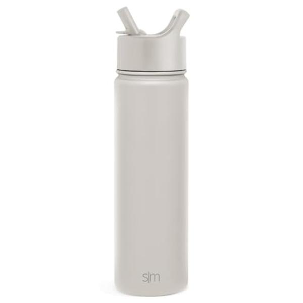 Simple Modern Kids Summit Water Bottle with Straw Lid | 14oz Stainless Steel Cup Insulated Tumbler for Toddlers, School | Tractor Fun