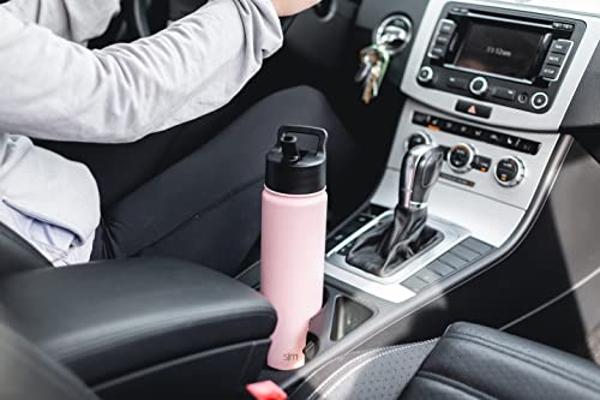 Simple Modern Water Bottle with Straw Lid Vacuum Insulated Stainless Steel Metal Thermos Bottles | Reusable Leak Proof BPA-Free Flask for Gym Sports | Summit Collection | 22oz, Ras