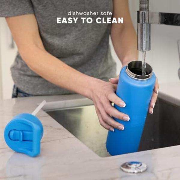 Simple Modern Water Bottle with Straw Lid | Vacuum Insulated Stainless Steel Metal Thermos | Reusable Leak Proof BPA-Free Flask for Sports Gym | Summit Collection | 30oz, Bellini