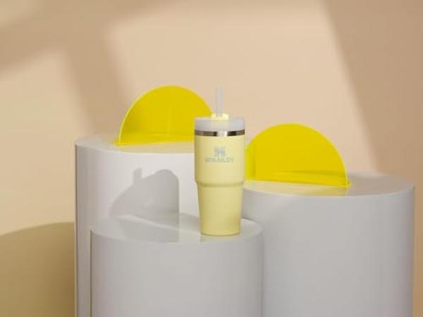 Stanley Quencher H2.0 Tumbler with Straw 14 oz | Flowstate 3-Position Lid | Cup Holder Compatible for Travel | Insulated Stainless Steel Cup | BPA-Free | Pomelo