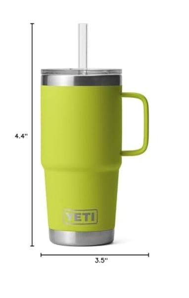 YETI Rambler 25 oz Straw Mug, Vacuum Insulated, Stainless Steel, Chartreuse