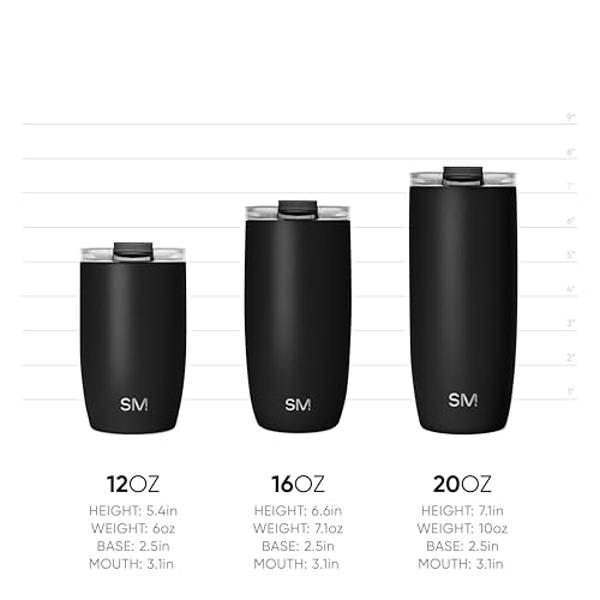 Simple Modern Travel Coffee Mug Tumbler with Flip Lid | Reusable Insulated Stainless Steel Cold Brew Iced Coffee Cup Thermos | Gifts for Women Men Him Her | Voyager Collection | 20