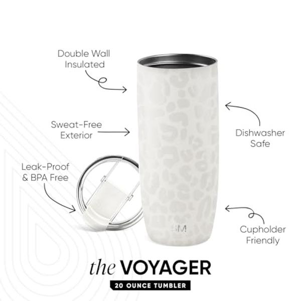 Simple Modern Travel Coffee Mug Tumbler with Flip Lid | Reusable Insulated Stainless Steel Cold Brew Iced Coffee Cup Thermos | Gifts for Women Men Him Her | Voyager Collection | 20