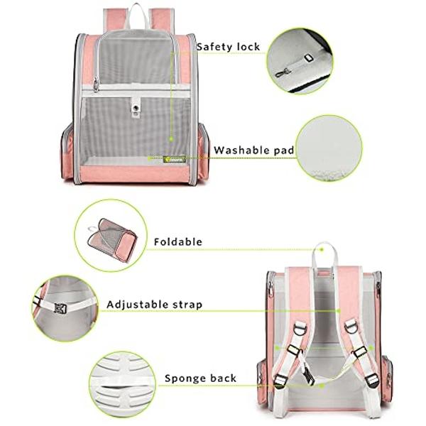 Texsens Innovative Traveler Bubble Backpack Pet Carriers for Cats and Dogs