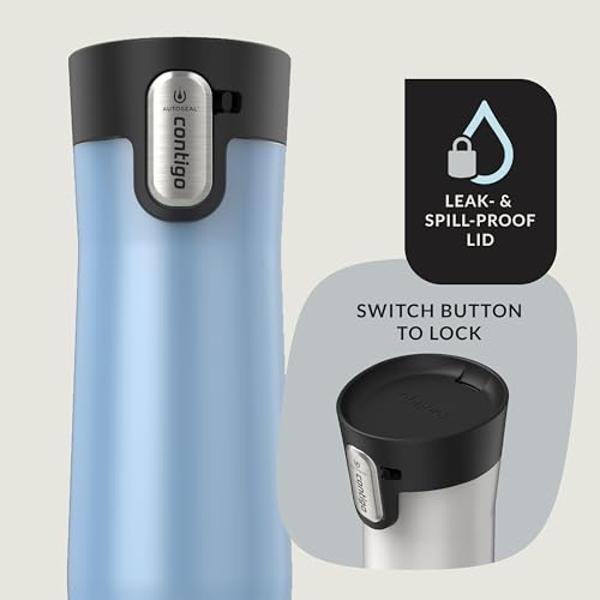 Contigo AUTOSEAL West Loop Vacuum-Insulated Stainless Steel Travel Mug with Easy-Clean Lid, 20 oz, 2-Pack