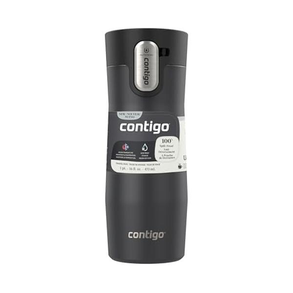 Contigo West Loop 3.0 Thermalock Insulated Travel Mug, 16oz, Matte Black