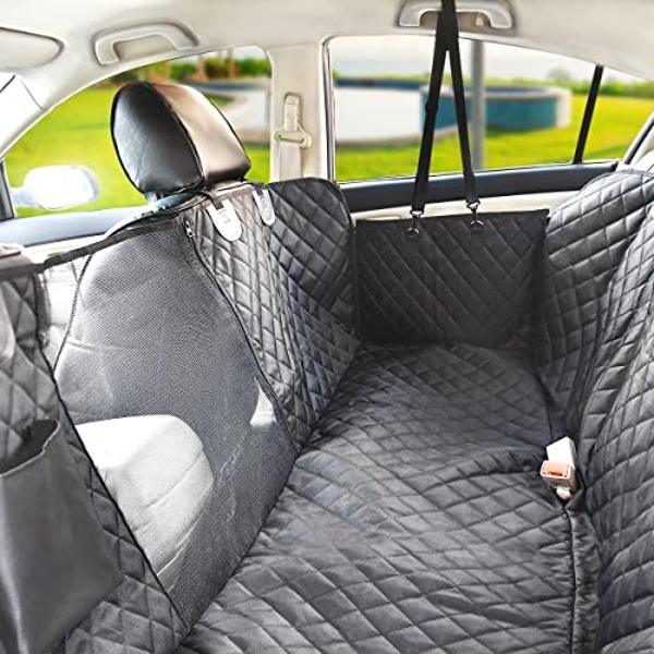Active Pets Dog Car Seat Cover for Back Seat, Waterproof Pet Hammock Protector, Durable Nonslip Seat Protection SUV Truck, XL 59" x 63", Pink