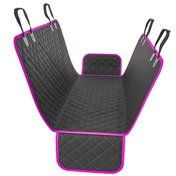 Active Pets Dog Car Seat Cover for Back Seat, Waterproof Pet Hammock Protector, Durable Nonslip Seat Protection SUV Truck, XL 59" x 63", Pink