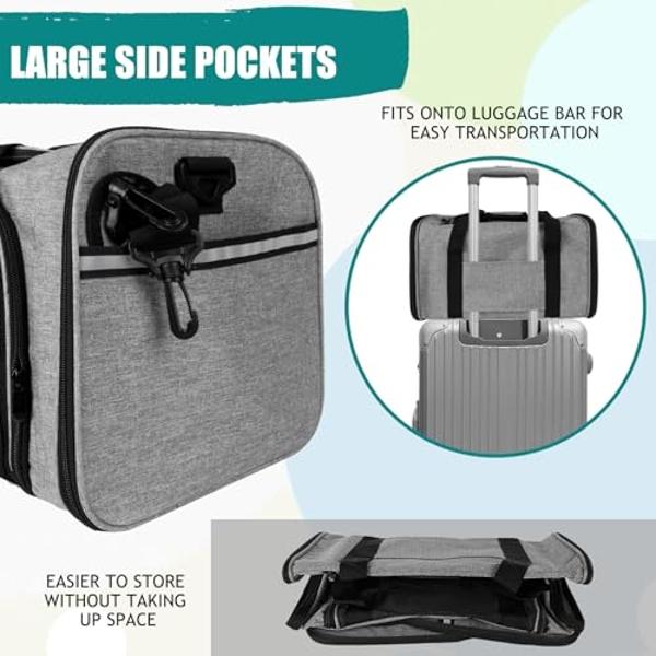 Top tasta Dog Cat Carrier Pet Carriers for Small Medium Large Cats Dogs Carrier Soft Sided Small Puppy Dog Carrier Portable Foldable Airline Approved Dog Cat Travel Carrier Grey Bl