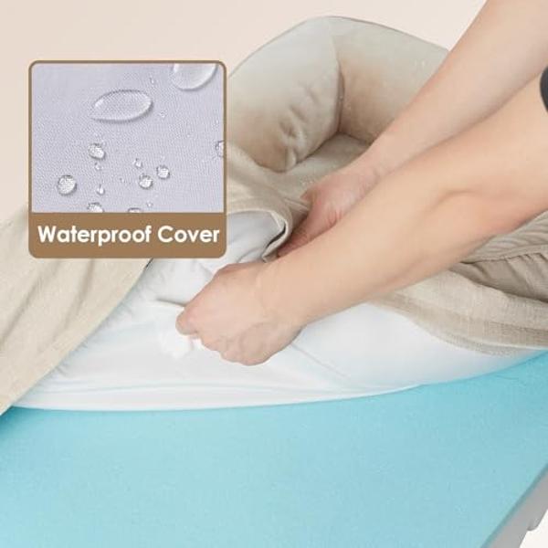EHEYCIGA Orthopedic Dog Beds for Extra Large Dogs, Waterproof Memory Foam XXL Dog Bed with Sides, Non-Slip Bottom and Egg-Crate Foam Big Pet Couch Bed with Washable Removable Cover