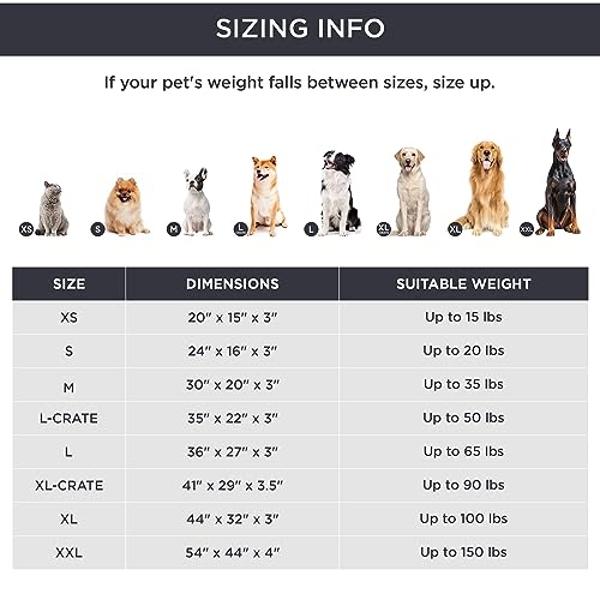 EHEYCIGA Orthopedic Dog Beds for Extra Large Dogs, Waterproof Memory Foam XXL Dog Bed with Sides, Non-Slip Bottom and Egg-Crate Foam Big Pet Couch Bed with Washable Removable Cover