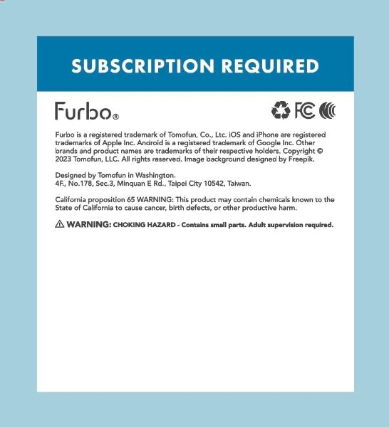 Furbo Mini Pet Camera - Unlock Camera & Smart Features w/Paid Plan: Home Security with Dog & Cat Safety Alerts, 2-Way Audio, Mountable Smart Cam w/Phone App (Subscription Required,