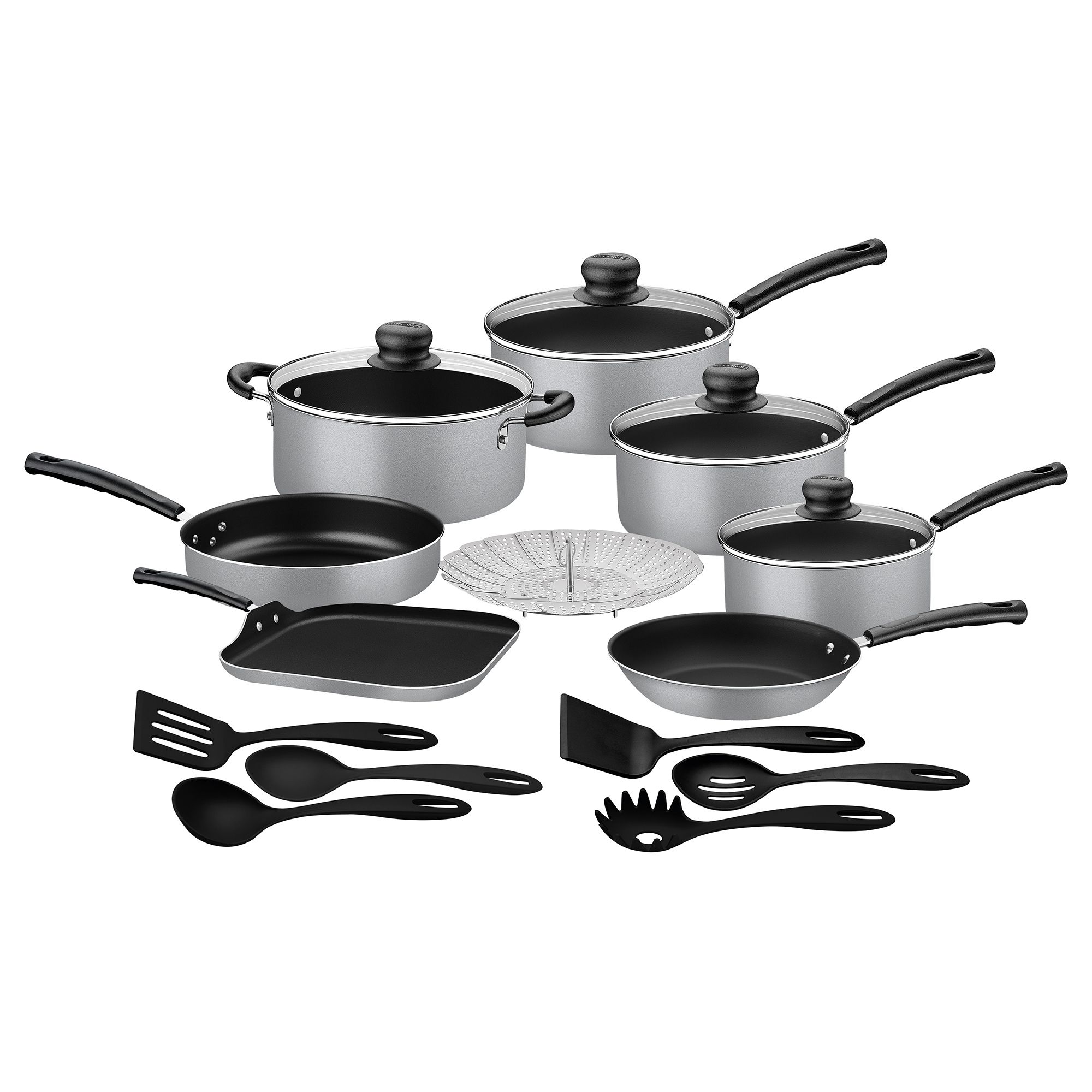 Bateria de Cocina Tramontina New Primaware 18 Piezas Gris 